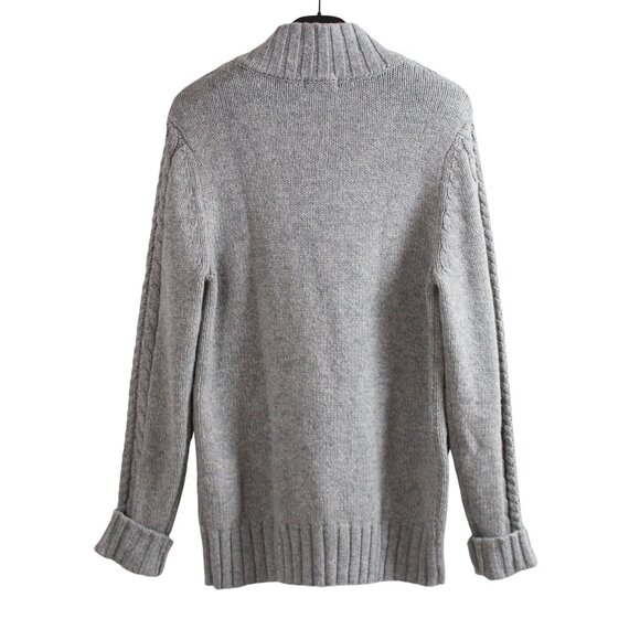 Kenneth Cole Reaction Light Grey Cable Knit Sweater - Picture 2 of 12